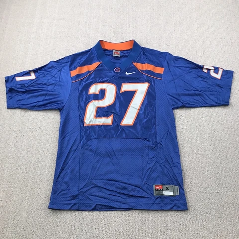 Boise State University Broncos Football Jersey Men's Small Blue Nike Team #27 Cover