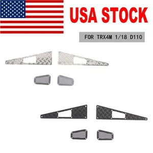 Stainless Hood Skid Plate For 1/18 Traxxas TRX-4M Defender Decorative Sheet Part - Picture 1 of 8