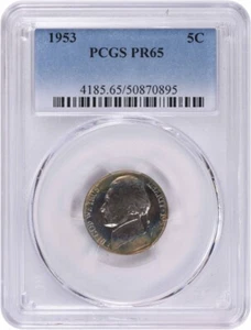 1953 Jefferson Nickel PR65 PCGS - Picture 1 of 2