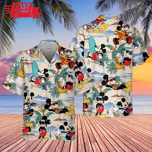 Disney Mickey Mouse Summer Vacation Hawaiian Shirt, Pirates Mouse Hawaiian Shirt - Picture 1 of 2