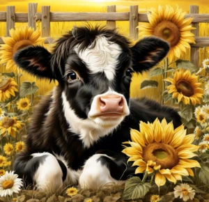Cow Diamond Painting Kits for Adults Beginners - Cute Animals Diamond Art Kits f - Picture 1 of 4