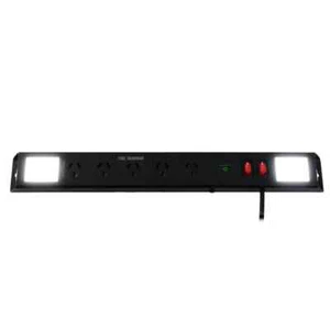 Tool Guardian 5 Socket Power Board Wall Mount with Light - Picture 1 of 4