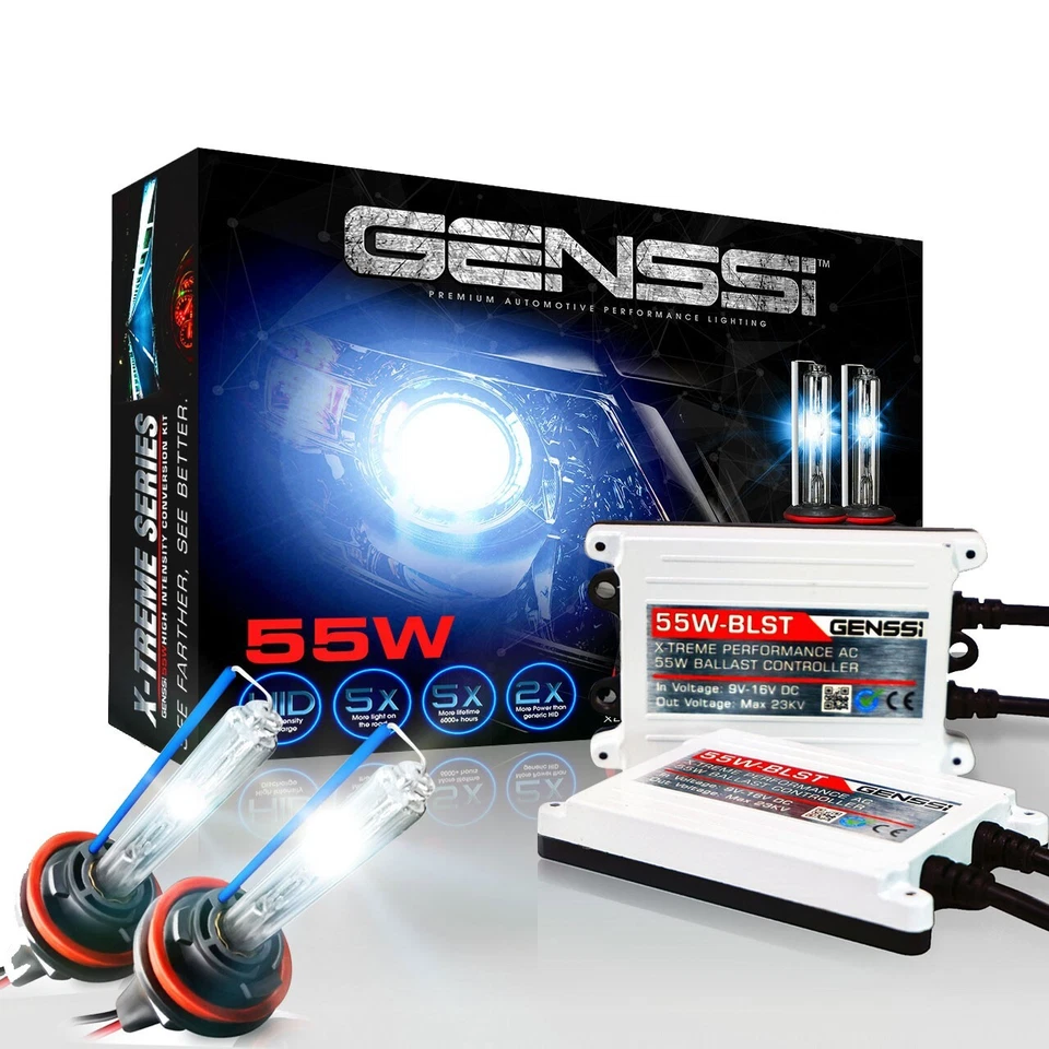 AC 55W HID Kit H4 H7 H11 H13 9003 9005 9006 9007 880 6000K Hi-Lo Bi-Xenon - Image 1 of 4