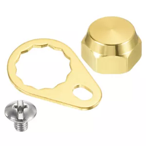 Fishing Reel Left Handle Locking Plate Screw M7 Nut Cap DIY Replacement Gold - Picture 1 of 5