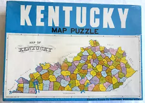 Kentucky KARTE PUZZLE ENTLANG DER COUTY-LINIEN GESCHNITTEN 120 TEILE 366666666 BRANDNEU VERSIEGELT B9 - Bild 1 von 6
