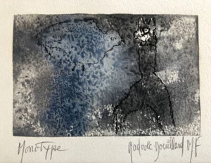 Marie-françoise Radovic-Douillard (née en 1940) — monotype signé en bas à droite - Picture 1 of 3