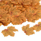 500pcs Artificial Leaves Fall Maple Autumn Fake Leaf Decoration, Red Yellow