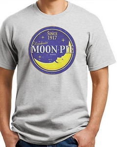 Moon Pie T-shirt. Gray,Khaki,White,Yellow. S -3-XL Free Ship to USA 100% Cotton - Picture 1 of 6