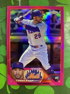 2023 Topps Chrome Update Series refractor magenta Tommy Pham /399 #USC61 NY Mets - Imagen 1 de 2