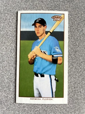 2002 Topps 206 Jeremy Hermida Mini Sweet Caporal Blue Back Rookie Card #424 - Image 1 of 2