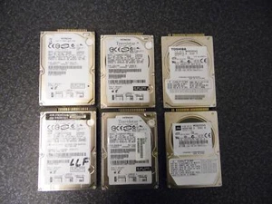 6 IDE Laptop Festplatten verschiedene Hersteller Verschiedene Größen 2,5" - Bild 1 von 8