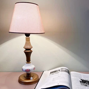 Ukrainian Desk Candlestick Lamp with Porcelain Restored Soviet VTG Light Fixture - Picture 1 of 10