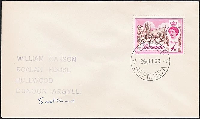 BERMUDA 1969 cover - HAMILTON cds..........................................B1578 - Image 1 of 1