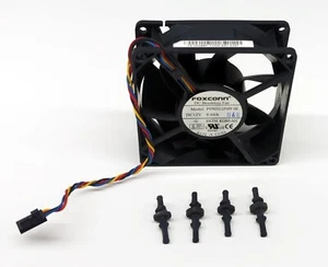 FoxConn PV903212PSPF 0B 12V DC Wentylator bezszczotkowy 83CFM z izolatorami wibracyjnymi - Zdjęcie 1 z 5