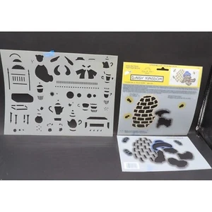 Teddy Bear Stencils Set of 2 Daisy Kingdom Bear & Honey; Unknown Bear Tea Party - Picture 1 of 3