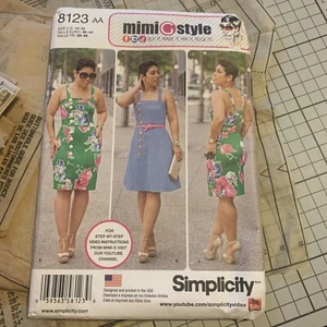 Simplicity 8123 Sewing pattern  Sleeveless Dress 10 - 18 uncut Unused Mimi Style - Picture 1 of 7