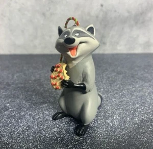 RARE Disney Christmas Ornament - MEEKO with Cookie - Pocahontas Raccoon - CUTE - Picture 1 of 10