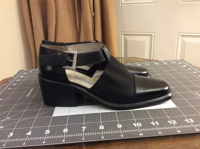 Sandalias de cuero y elástico con correa de tacón ancho Via Spiga talla 5,5 B Italia Foto 1 de 4