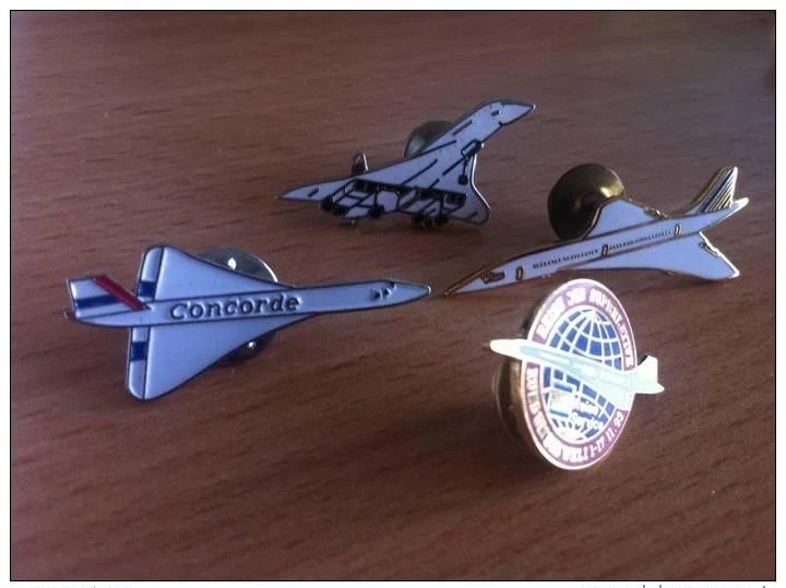 PIN´S LOT DE 4 - AVION CONCORDE CHELU, TABLO-PARIS 1992, DEMONS ET MERVEILLES - Photo 1/1