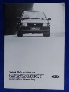 Ford Escort XR3i - Datos y equipamiento MJ 1983 - Folleto 10.1982 - Imagen 1 de 4