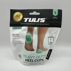 Tuli's Heavy Duty Heel Cups Insert Shock Absorption Plantar Fasciitis Sz Small - Picture 1 of 3