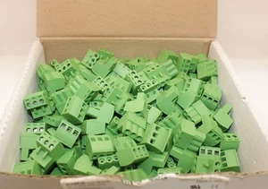 190 PIECES DINectors EURO PLUG TERMINAL BLOCK 3 POLES WIRE #49003S (GREEN) - Picture 1 of 2