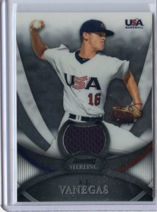 2010 BOWMAN STERLING #USAR19 A.J. VANEGAS ROOKIE CARD JERSEY -USA BASEBALL (A)