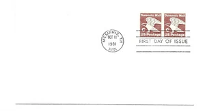 1947 'C' (20c) Non Denominated coil pair uncacheted FDC - Picture 1 of 1