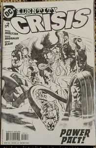 Identity Crisis #2 (2004) 2. Druck schwarz/weiß Skizzenvariante von Rags Morales - Bild 1 von 1