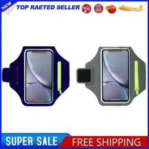 Outdoor Sports Phone Holder Adjustable Universal Armband Phone Pouch Bag (Blue) - Photo 1/3
