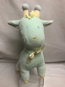 LE TOP BABY Green Yellow GIRAFFE 9” Rattle Soft Plush Stuffed FREE SHIPPING - Picture 1 of 3