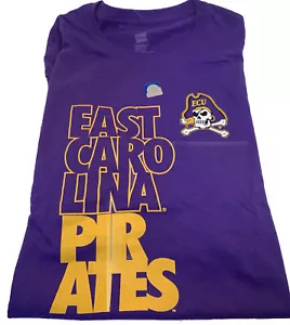 T-Shirt East Carolina University ECU Pirates XL Hanes etikettlos lizenzierte Baumwolle SS Neu mit Etikett - Bild 1 von 4
