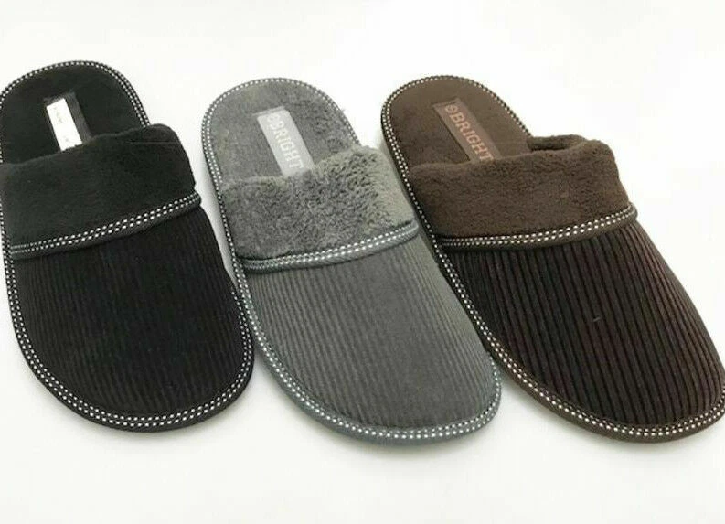 Zapatillas de invierno de pana para hombre suaves cálidas cómodas para el hogar interior casa zapatos 6705261061 Foto 1 de 1