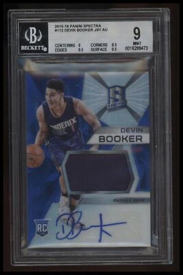 2015-16 Panini Spectra Devin Booker JSY AU RC BGS 9.0 - Image 1 of 2