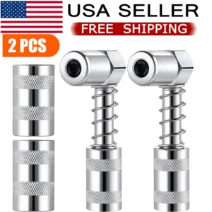 2Set Grease Nozzle Adapter Grease Gun-Accessory 90 Degree Couplers Adapter Tool - Picture 1 of 12