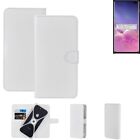 Protective cover for Samsung Galaxy S10+ (Dual-SIM) Wallet Case white flipcover 