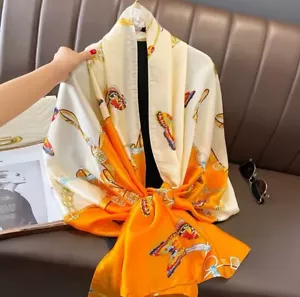 Scarf Elegant, Large Soft,butterflies,gift, Long Shawl Neckerchief 180x90cm - Picture 1 of 2