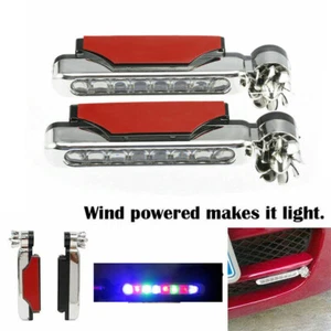 2pcs Wind Energy Car LED Lights Wind Power Headlight Daytime Running Lamp 12V - Picture 1 of 5