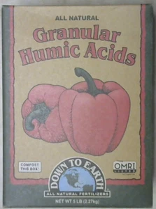 Down To Earth Organic Granular Humic Acids Fertilizer Mix 5 lb, UPC 714360078271 - Picture 1 of 2