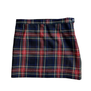Vtg Rafaella Plaid Wool Mini Skirt Size 12 - Picture 1 of 7