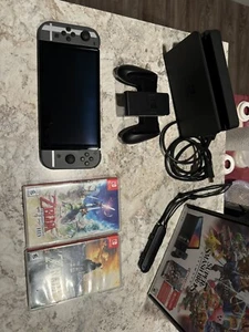 Nintendo Switch (OLED Model) Super Smash Bros. Bundle 64GB Console - Gray - Picture 1 of 4