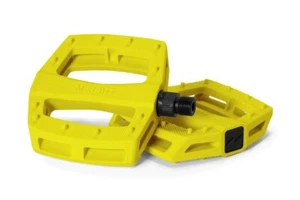 Merritt P1 BMX Wheelie Bike Pedals 9/16" Cult Kink Sunday Haro GT SE Yellow - Picture 1 of 1