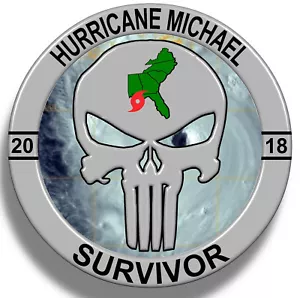 Hurricane Michael Survivor 2018 Sticker Decal, Cat 5 Mexico Beach FL. - Foto 1 di 2