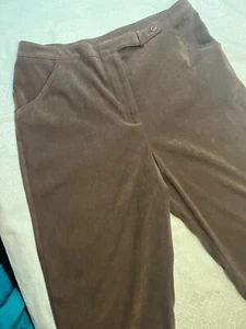 Üppige NEUE Wildlederhose wie Größe 16 braun Karriere gerades Bein Polyesterhose - Bild 1 von 7