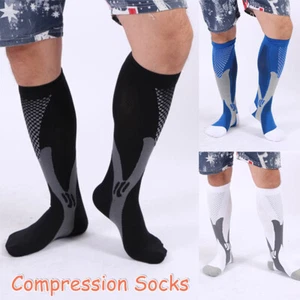 Compression Socks Mens Professional Sports 20-30mmhg Leg Support Protection Calf - Picture 1 of 26