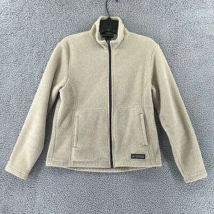 Chaqueta de mujer REI polar cremallera completa crema marrón claro talla mediana - Imagen 1 de 12