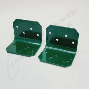 2pk Gorilla Playsets 2-3/4" x 2" Corner Brace Bracket Powdercoated Green Steel - Picture 1 of 3
