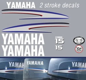 YAMAHA 15hp 2 stroke outboard decals - Picture 1 of 1