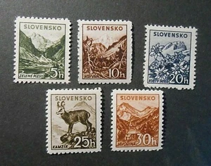 DEUTSCHLAND REICH 1940 SLOWAKEI SLOVENSKO Protektorate "Natur 5V. Kpl Satz postfrisch ** - Bild 1 von 2