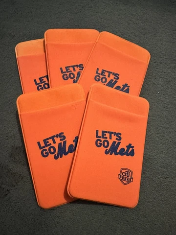 Lot of 5 New York Mets Phone Wallet Adhesive Pocket 2021 MLB iPhone Pocket SGA Cover